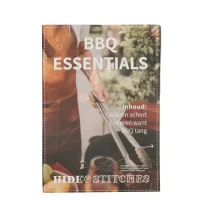 Hide & stitches barbecue / grill schort - zwart + want + tang